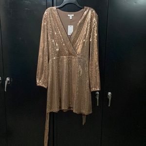 Xxl pink sequined dress